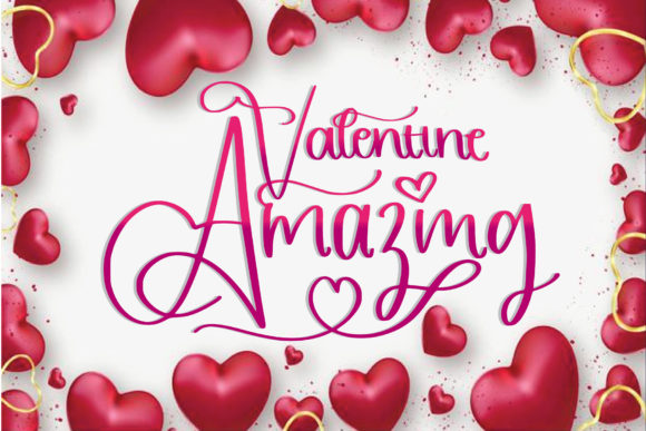 Amazing Valentine: A Handwritten Font for Editorial Elegance