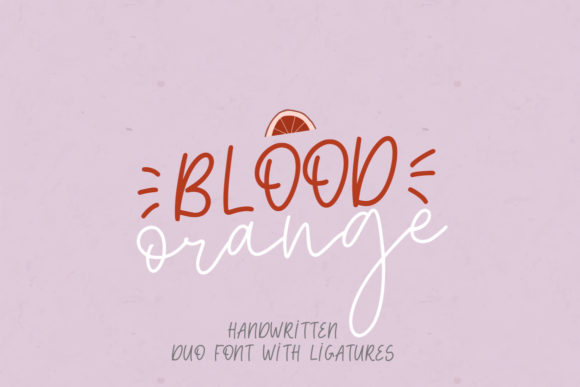 Blood Orange Duo: A Handwritten Font for Bold Branding