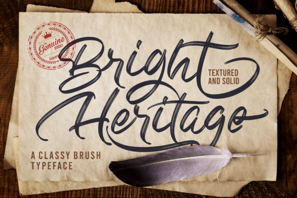 Bright Heritage Font for Web Design and Brand Identity