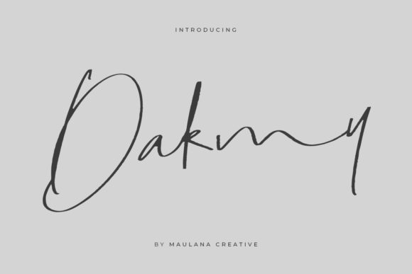 Dakmy: A Handwritten Font for Digital Elegance
