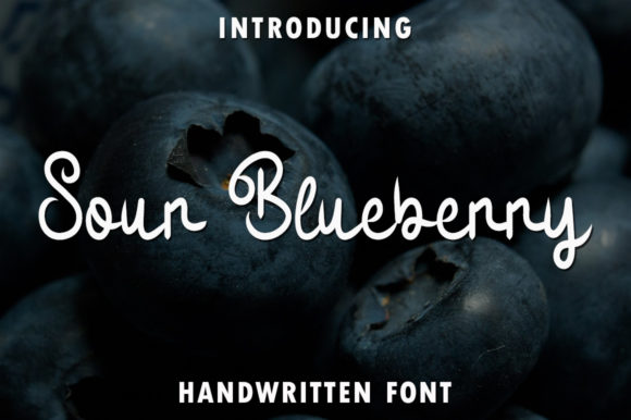 Sour Blueberry Font for Handmade Creations